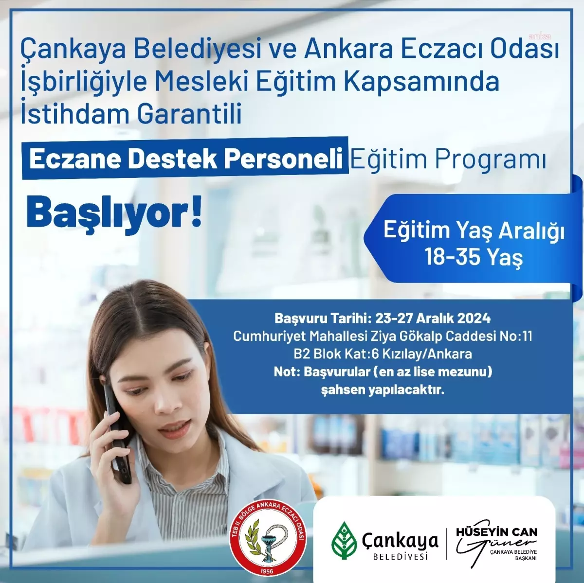Çankaya Belediyesi’nden Eczane Destek Personeli Eğitim Programı